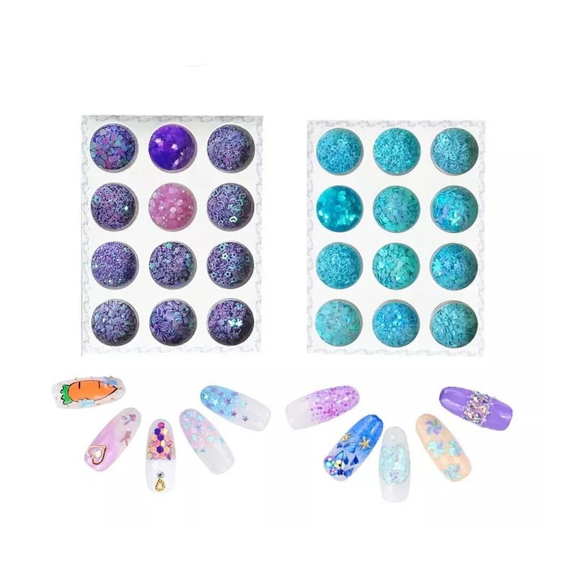 Dolores Glitter Decoracion Para Uñas Y Esmaltes 12 Varios Modelos