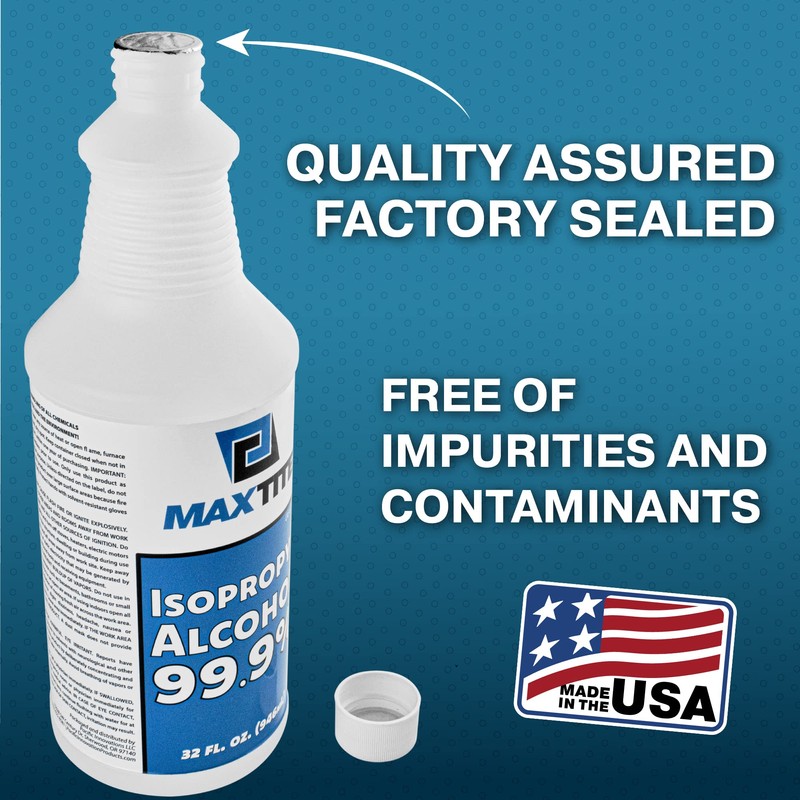 MaxTite 99.9% Isopropyl Alcohol (Half-Gallon (2 Pack, 32 fl oz)