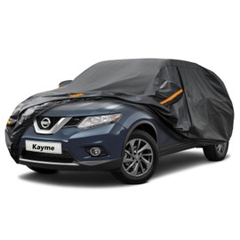 kayme Kayme 7 Layers SUV Car Cover Custom Fit for Nissan Rogue (2007-2025) Waterproof All Weather for Automobiles, Outdoor Full Cover Rain Sun UV Protection.Black