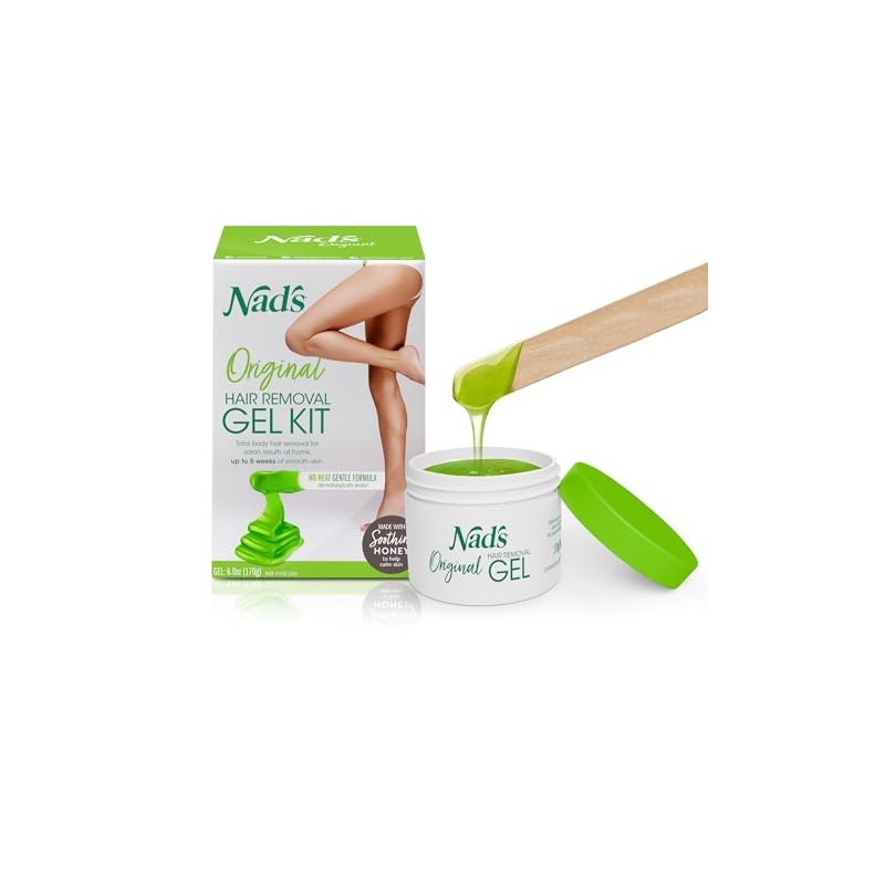Nad's gel para remover bellos sin calor, kit de 6