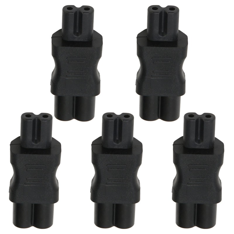 5Pcs IEC320 C6 to C7 Receptacle Connector Power Adapter Supply