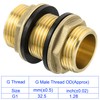 M METERXITY Bulkhead Fitting - Water Tank Connector, Brass Threaded