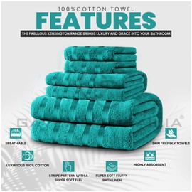 GC GAVENO CAVAILIA Bath Sheet Towel Set of 2 - Soft & Super Absorbent Large Bath Towel - 500 GSM Ringspun Cotton Towels Set, Teal