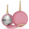Frying Pan Nonstick Set, 8" & 9.5" & 11" Pink