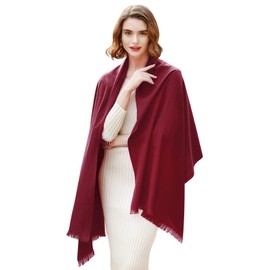 RIIQIICHY Ladies Scarf for Women Winter Red Scarves Wraps Large Warm Pashmina Shawl for Wedding