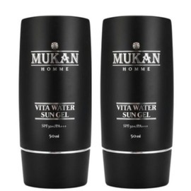 Mukan Men's Sun Cream Sun Gel All-in-One Tone-up Sun Care 50ml 2pcs BNS / 무칸 남자 선크림 선젤 올인원 톤업 선케어 50ml 2개 BNS