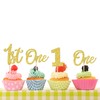 24 piezas de adornos para magdalenas de primer cumpleaños con