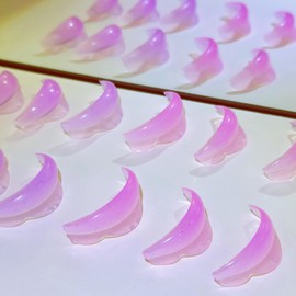 Lash Lift Shields C Curl 5 Size Lifting Pad, Rapid Eyelash Shield Shiny Perm Rods Make Eyes Natural Curl Flexible Pads Extreme Rod 100 Use Elastic Lami Perming Roller (Pink Color)