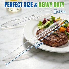 500 Count Plastic Knives Heavy Duty, Clear Plastic Knives Disposable Bulk