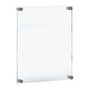 Azar Displays 105530-SLV-2PK Floating Acrylic Wall Frame with Silver Stand