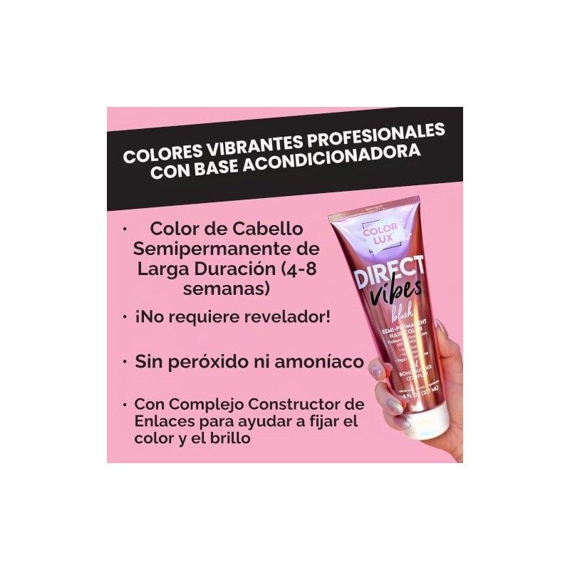 Tinte semipermanente para el cabello Direct Vibes, morado, tono vibrante