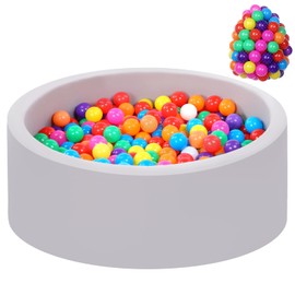 Foam Ball Pit for Toddlers with 100 Balls, Large Baby Ball Pit for Babies with Soft Memory Sponge, Indoor Outdoor Baby Playpen, Kids Play Ball Pool
