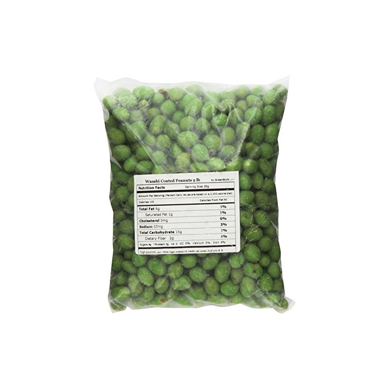 SweetGourmet Wasabi Coated Peanuts, 2 Lb