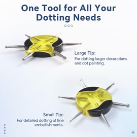 KADS 6-in-1 Dotting Tool for Nail Art Pen with 6 Round Tips for Gel Polish & Acrylic Manicure Designs