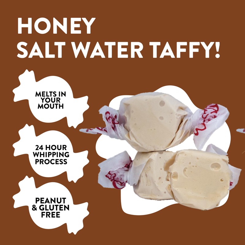 Taffy Town Saltwater Taffy, Honey, 2.5Lb