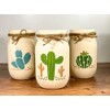Cactus Mason Jars/Cactus Decor/Desert Flower/Southwestern Decor