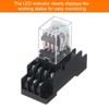 MECCANIXITY 1 Set DC24V Electromagnetic Power Relay 14-Pin AC/DC DPDT