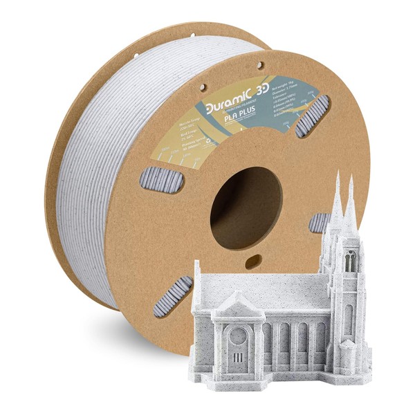 DURAMIC 3D PLA+ Filament 1.75mm 1Kg Marble, PLA Plus 3D
