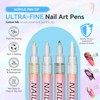 Hinourisha 12 Penne Per Nail Art Punta, 0.7mm fine tip