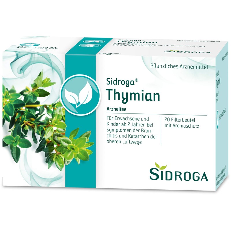 Sidroga Thymian Arzneitee bei Symptomen der Bronchitis, 20 pcs. Filter