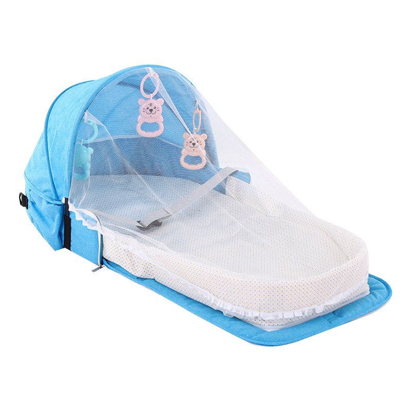 Portable Baby Crib Soft Cotton Foldable Storage Infants Travel Sleeping