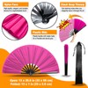 OMyFans Large Rave Folding Hand Fan - Foldable Chinese Tai