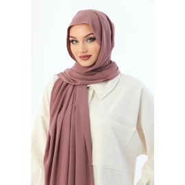 ZOKAK Instant Hijab Scarf For Women - Premium Heavy Crepe (Medina) Head Scarf Wrap - Practical Hijab - Muslim Instant Hijab (Lilac M8)