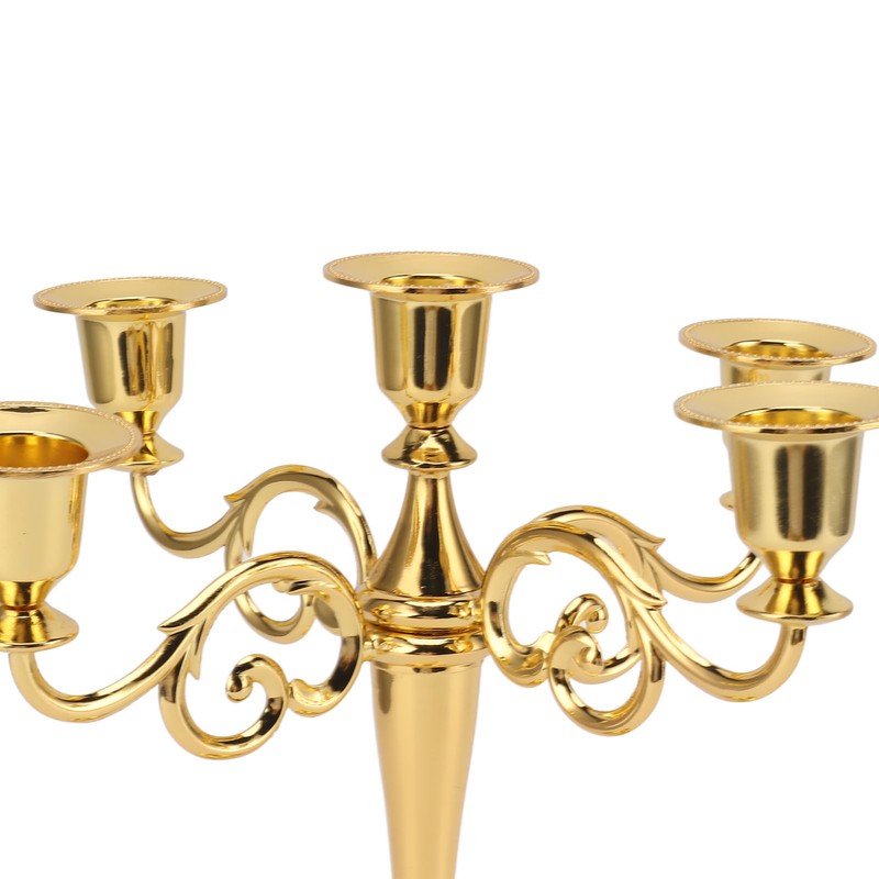 5 Arm Candlestick Holder Iron Retro Decorative Candle Holder Centerpiece