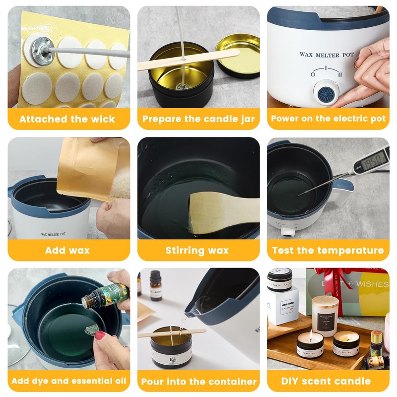 KQU Candle Making Kit for Candles, Home DIY Candle Wax