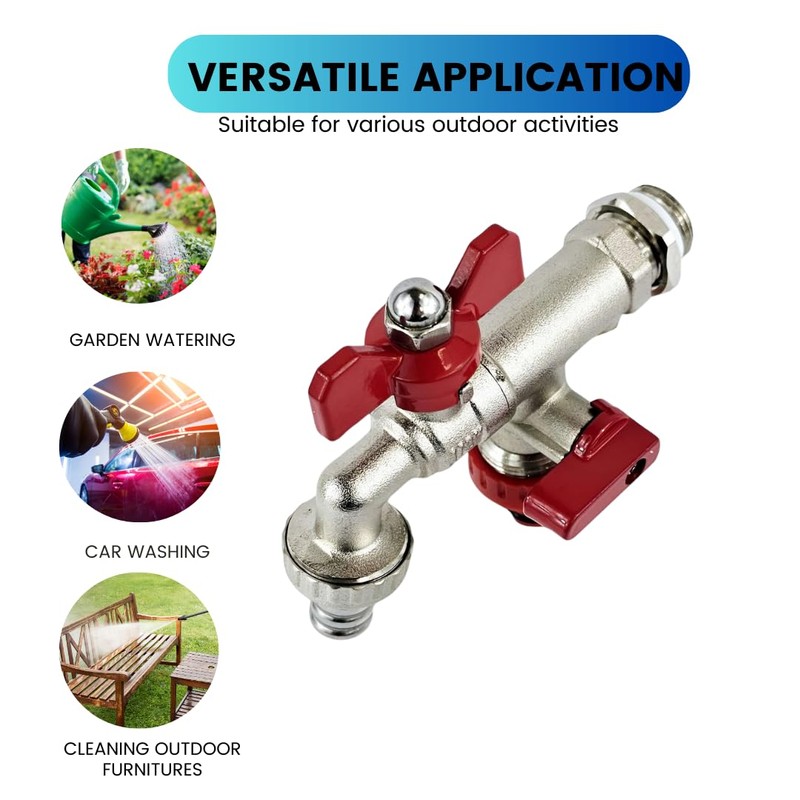 Wärmer System Outside Garden Tap Butterfly Handle with Sealing PTFE,