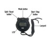 Digital Stopwatch Timer Lap Split Sports Stopwatch with Clock Calendar