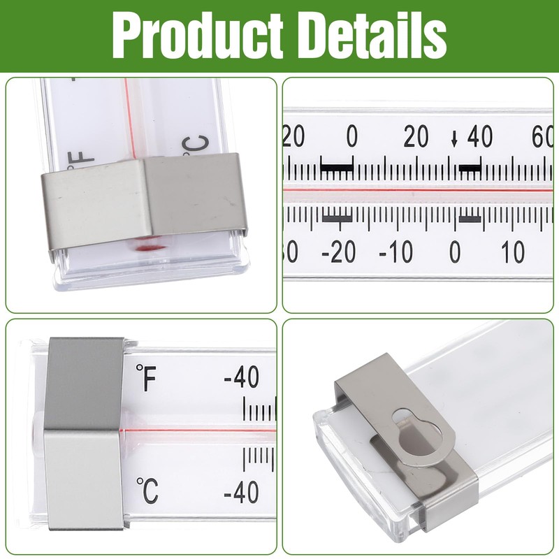 9 Pack Fridge Refrigerator Freezer Thermometer, Waterproof Analog, Large Dial,