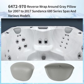 XQK 4 Pack 6472-970 680 Reverse Wrap Around Gray Pillow for 2007 to 2017 Sundance 680 Series Spas and Various Models