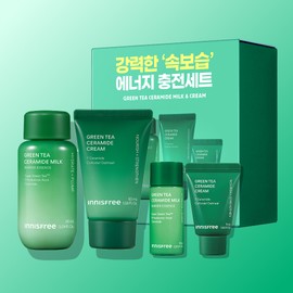 Innisfree Green Tea Ceramide Milk & Cream 2-Piece Set: Innisfree 이니스프리 그린티 세라마이드 밀크 & 크림 2종세트 : 이니스프리
