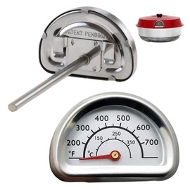 VYIBPDY 1 Piece Compatible with Omnia Oven Stainless Steel Grill Thermometer with Probe Grill Thermometer for Grill BBQ Gas Grill Smoker Thermometer Temperature Display 0°C - 400°C Degrees, a