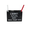 CompStudio 1PC 500V 3UF CBB61 Terminal Ceiling Fan Motor Running