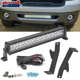 SI For 2006-2008 Ford F150 22" 120W LED Light Bar Hidden Bumper Mounting Wire Kit
