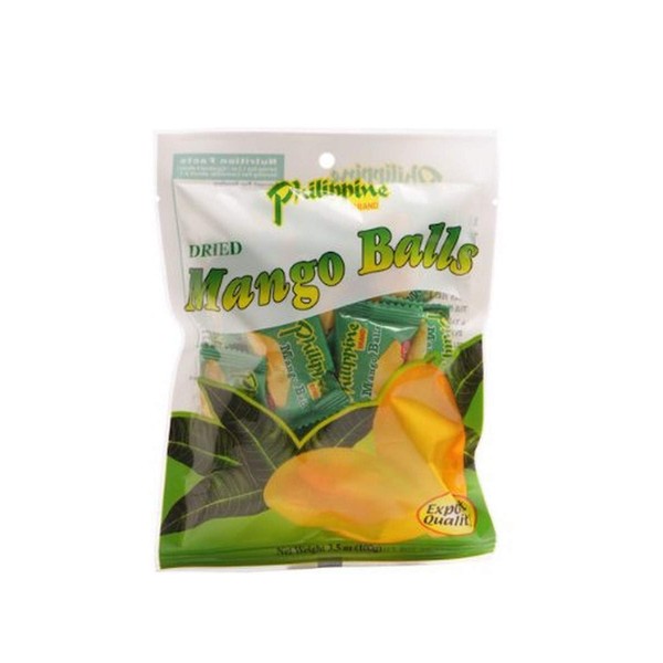 Philippine Brand Dried Mango Balls, 3.5-Ounce Pouches (Pack of 10)