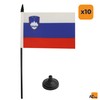 AZ FLAG Pack of 10 Slovenian Table Flags - 15