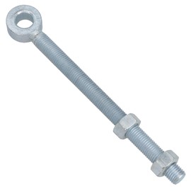 Swing Gate Long Eye Bolts Hinge + Nuts Adjustable Zinc Plated 16 x 200mm 2pc