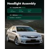 SCITOO Headlights for 2012 2013 2014 for Toyota Camry Pair