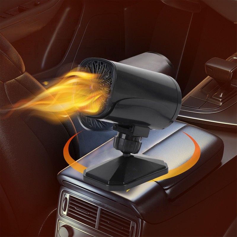 Portable Car Heater 12V/24V, Fast Windshield Defrost & Defog, Plug-in