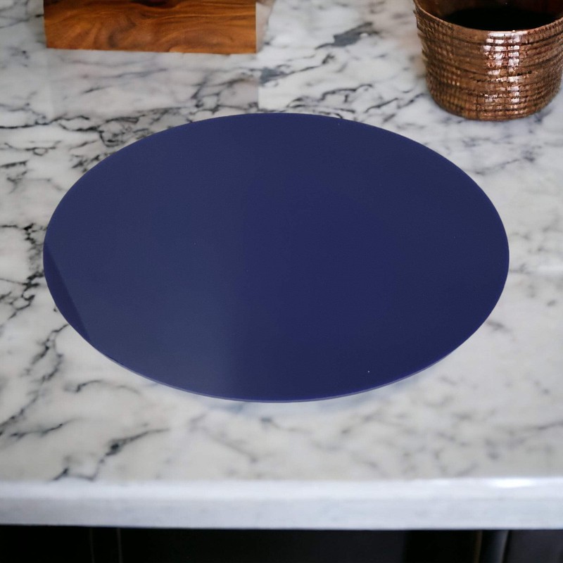 Oval Worktop Saver - Acrylic Matt Lemon Bonbon 38cm x