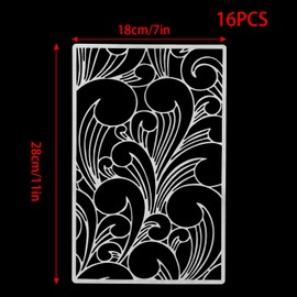 YUYUDEHM 16 PCS Stencils for Painting, Mixed Geometry Texture Stencils for Painting on Wood, Wall, Fabric, Card Canvas