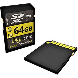 Digi-Chip 64GB SDXC Extreme Speed Class 10 UHS-3 Memory Card For Nikon D3100, Nikon D3400, Nikon D5600, Nikon D7500 and Nikon 850 Digital SLR Cameras