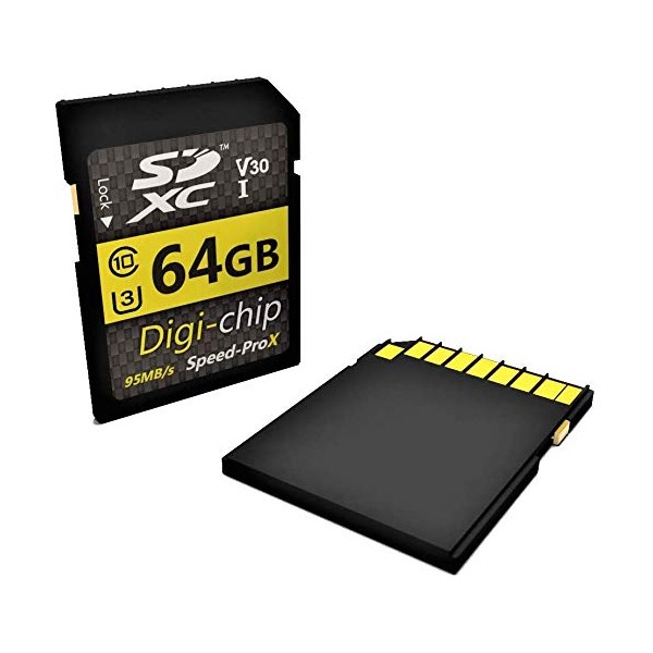 Digi-Chip 64GB SDXC Extreme Speed Class 10 UHS-3 Memory Card