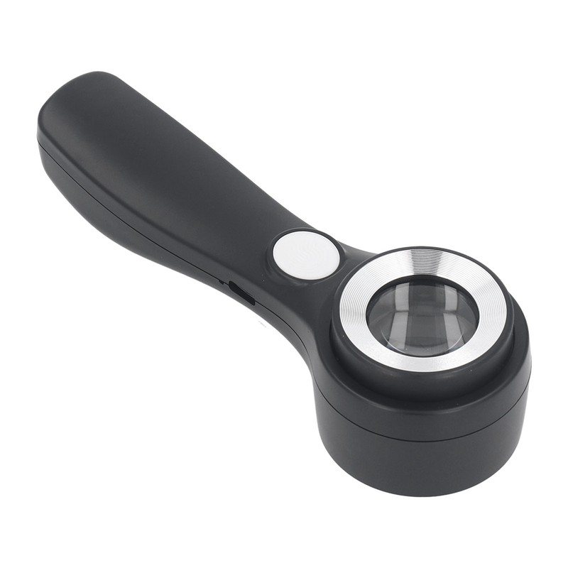 Magnifying Glass Handheld 60X Illuminated Magnifier USB Rechargeable LED Magnifying