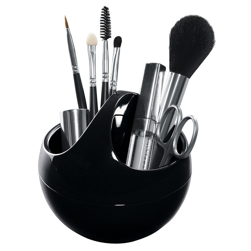 Spirella 10.16914 Bowl-Shiny Makeup Container, Black