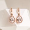 A+O Wedding Bridesmaids Gift Drop Dangle Earrings in Rose Gold