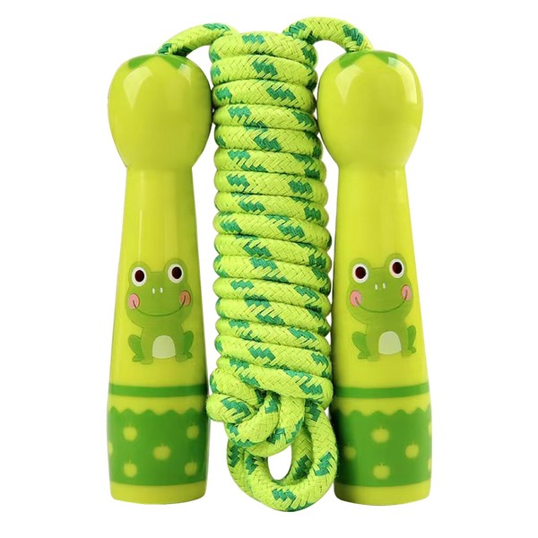 TYSISKNO Jump Rope for Kids, Adjustable Cotton Braided Skipping Rope